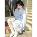 Preppy Striped Lace Shirt Dress - All Dresses - Dresses - 4