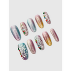 Mermaid Tail Glitter Press-On Nails - Harajuku Style - Cosmetics - 3