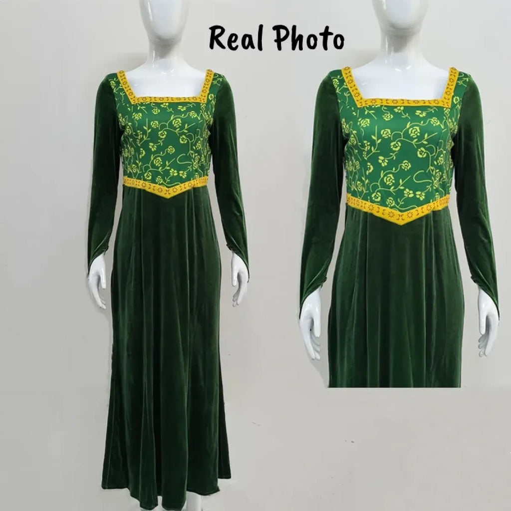 Princess Green Fantasy Cosplay Dress with Crown - All Dresses - Cosplay - 3
