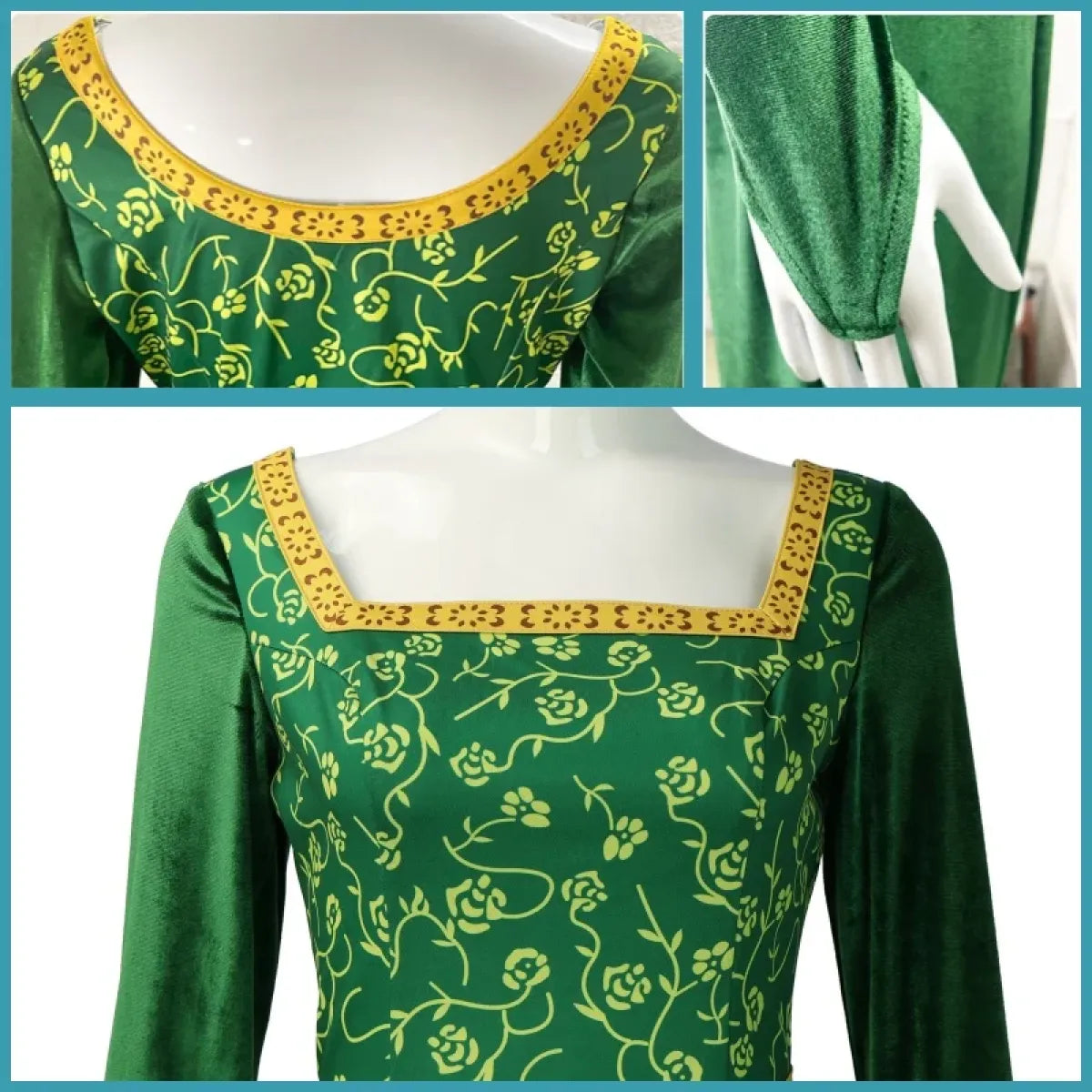 Princess Green Fantasy Cosplay Dress with Crown - All Dresses - Cosplay - 5