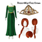 Princess Green Fantasy Cosplay Dress with Crown - All Dresses - Cosplay - 9