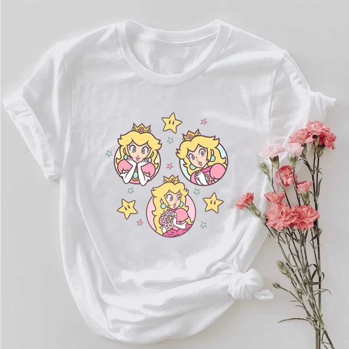 Royal Princess Peach Graphic Tee - T-Shirts - 4