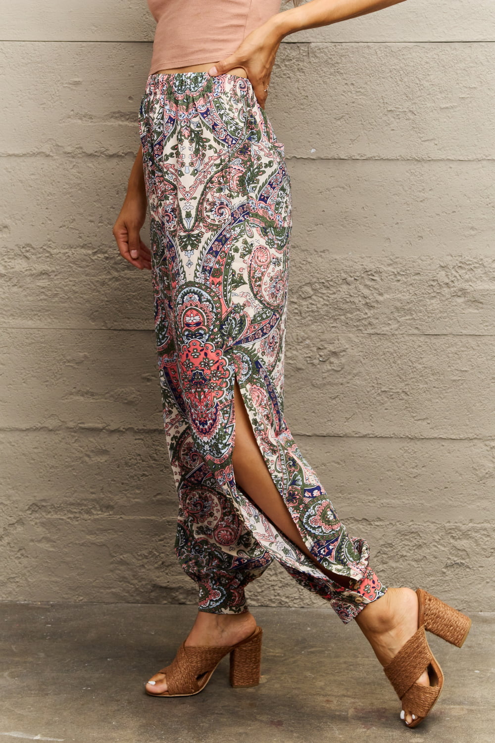 Printed Cutout Long Pants - Bottoms - Pants - 3 - 2024