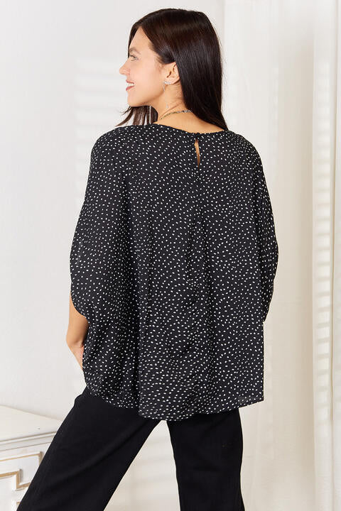 Printed Dolman Sleeve Round Neck Blouse - Women’s Clothing & Accessories - Shirts & Tops - 2 - 2024