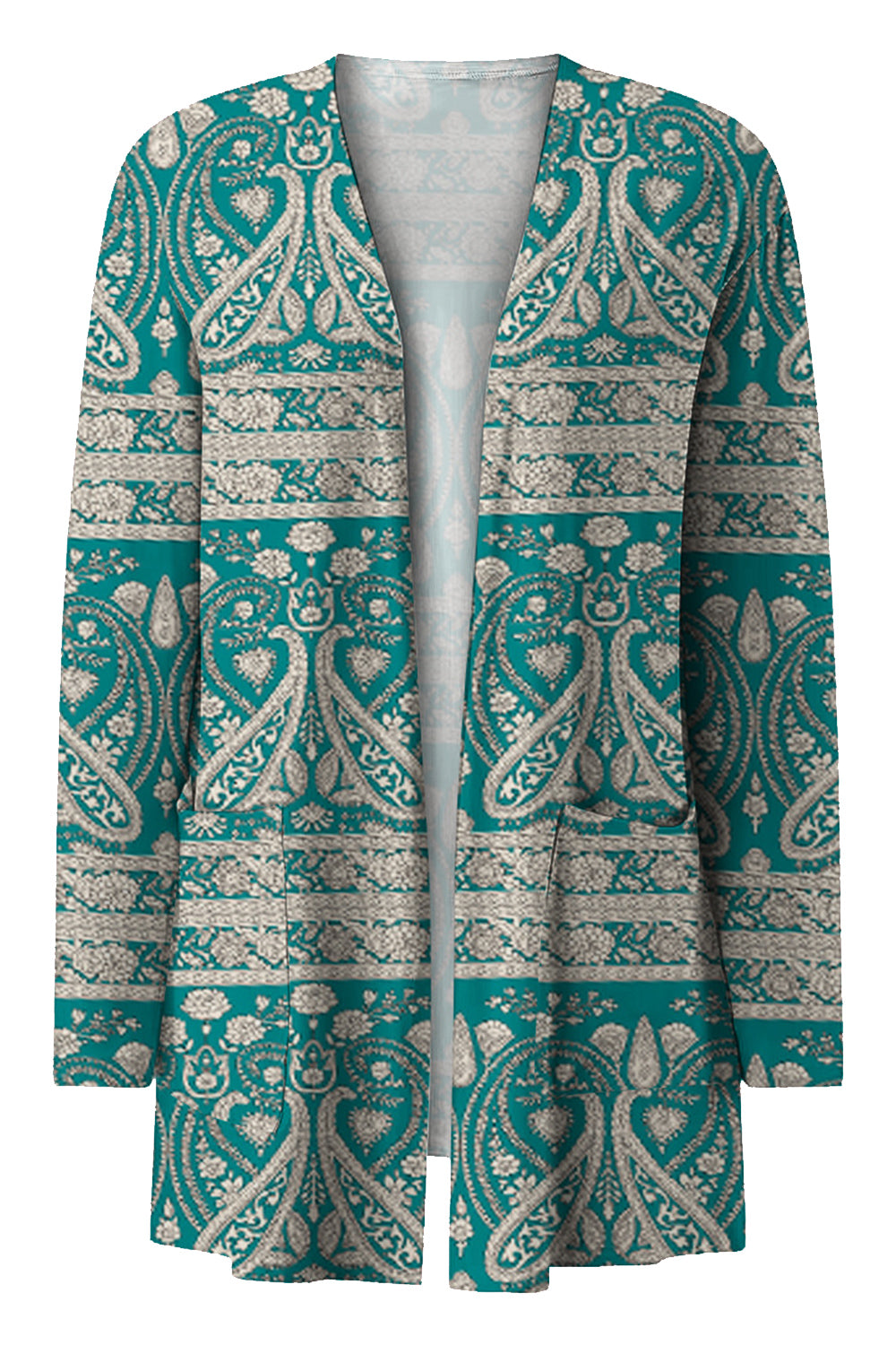 Printed Long Sleeve Cardigan - Women’s Clothing & Accessories - Shirts & Tops - 3 - 2024