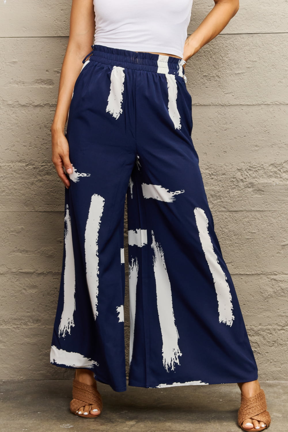 Printed Wide Leg Long Pants - Bottoms - Pants - 3 - 2024