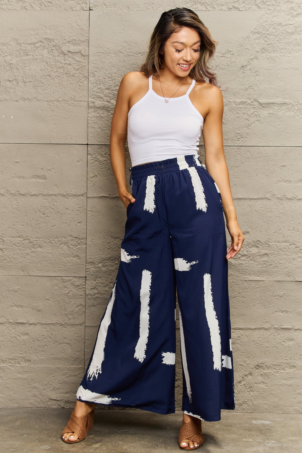 Printed Wide Leg Long Pants - Bottoms - Pants - 5 - 2024