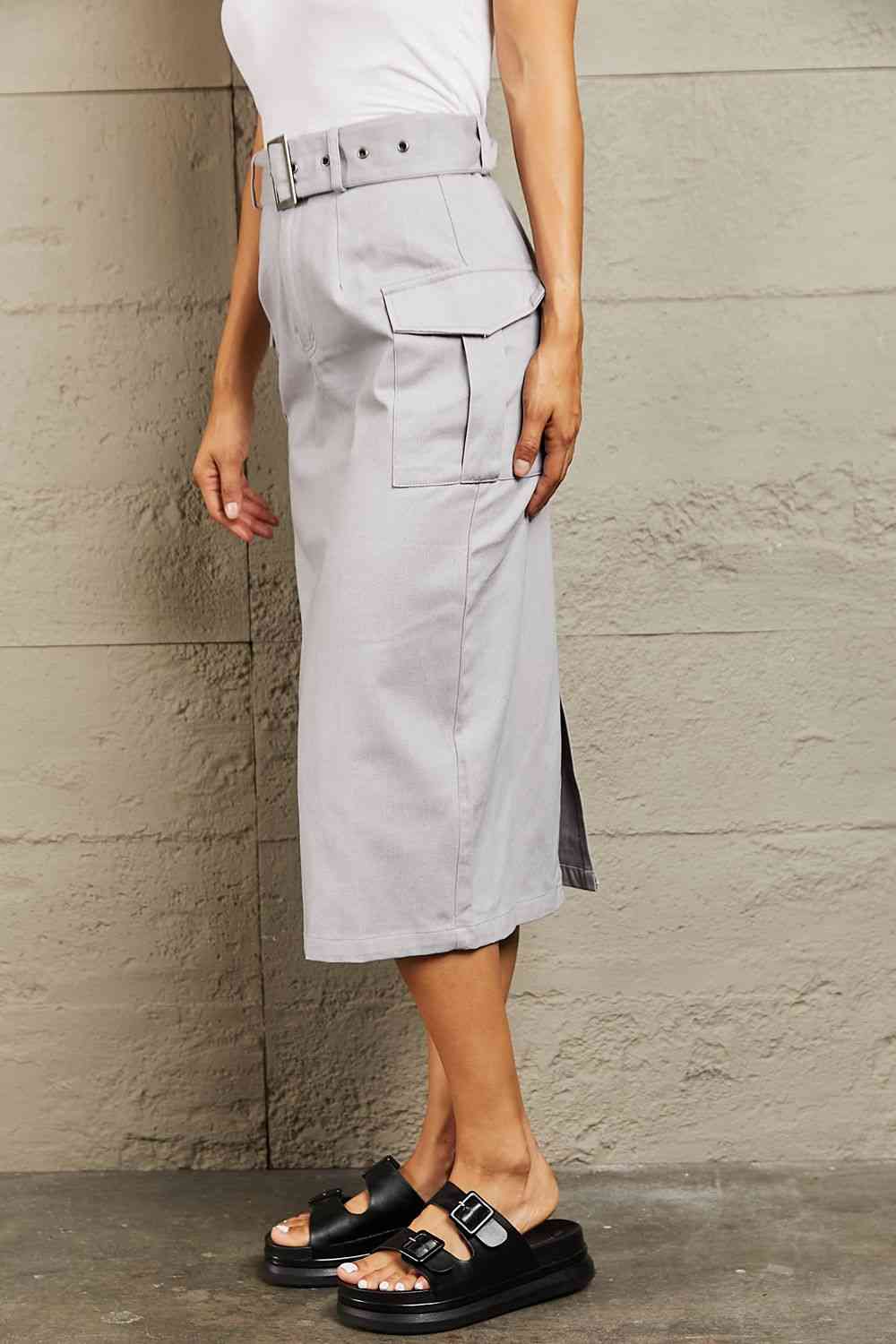 Professional Poise Buckled Midi Skirt - Bottoms - Skirts - 4 - 2024