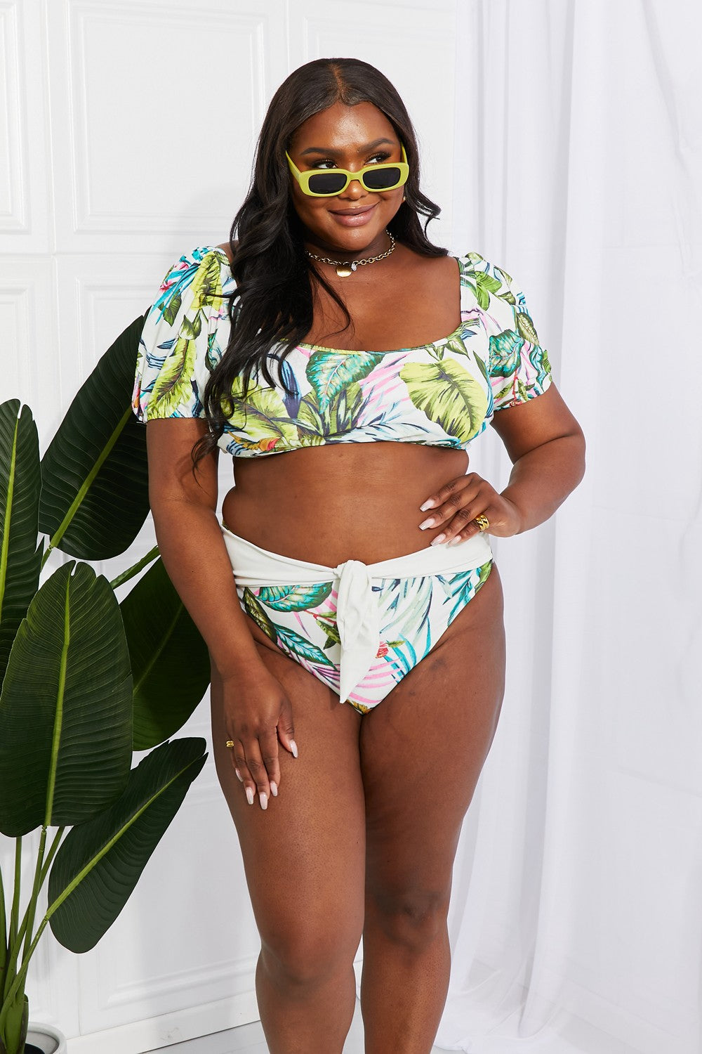 Vacay Ready Puff Sleeve Bikini in Floral - Women’s Clothing & Accessories - Swimwear - 6 - 2024