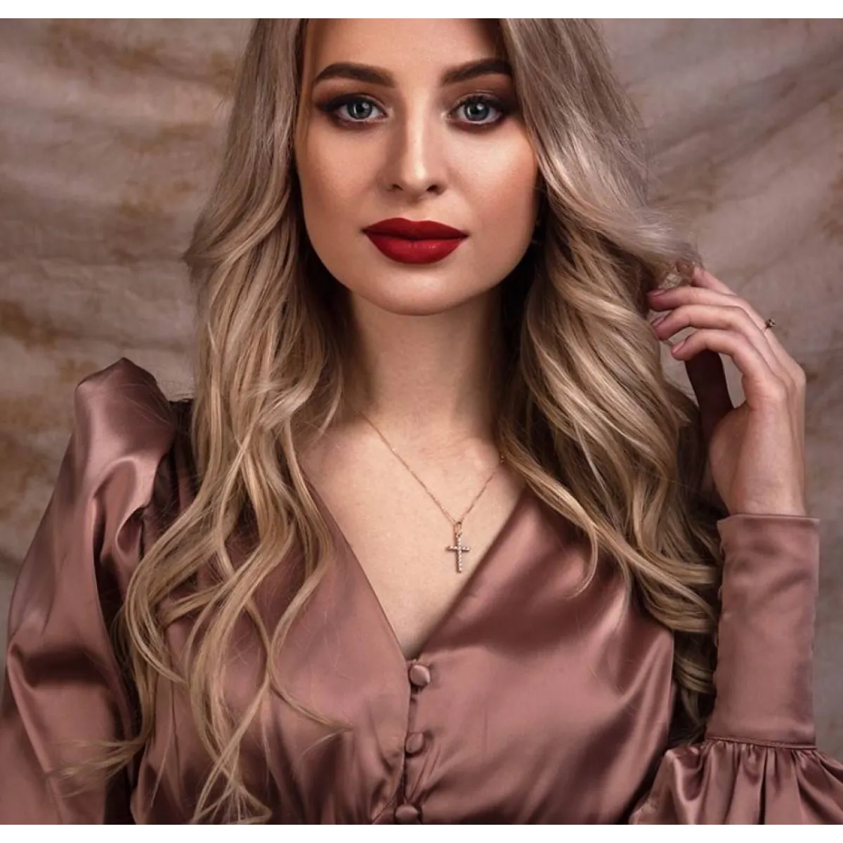 Satin Puff Sleeve Dress - All Dresses - 5