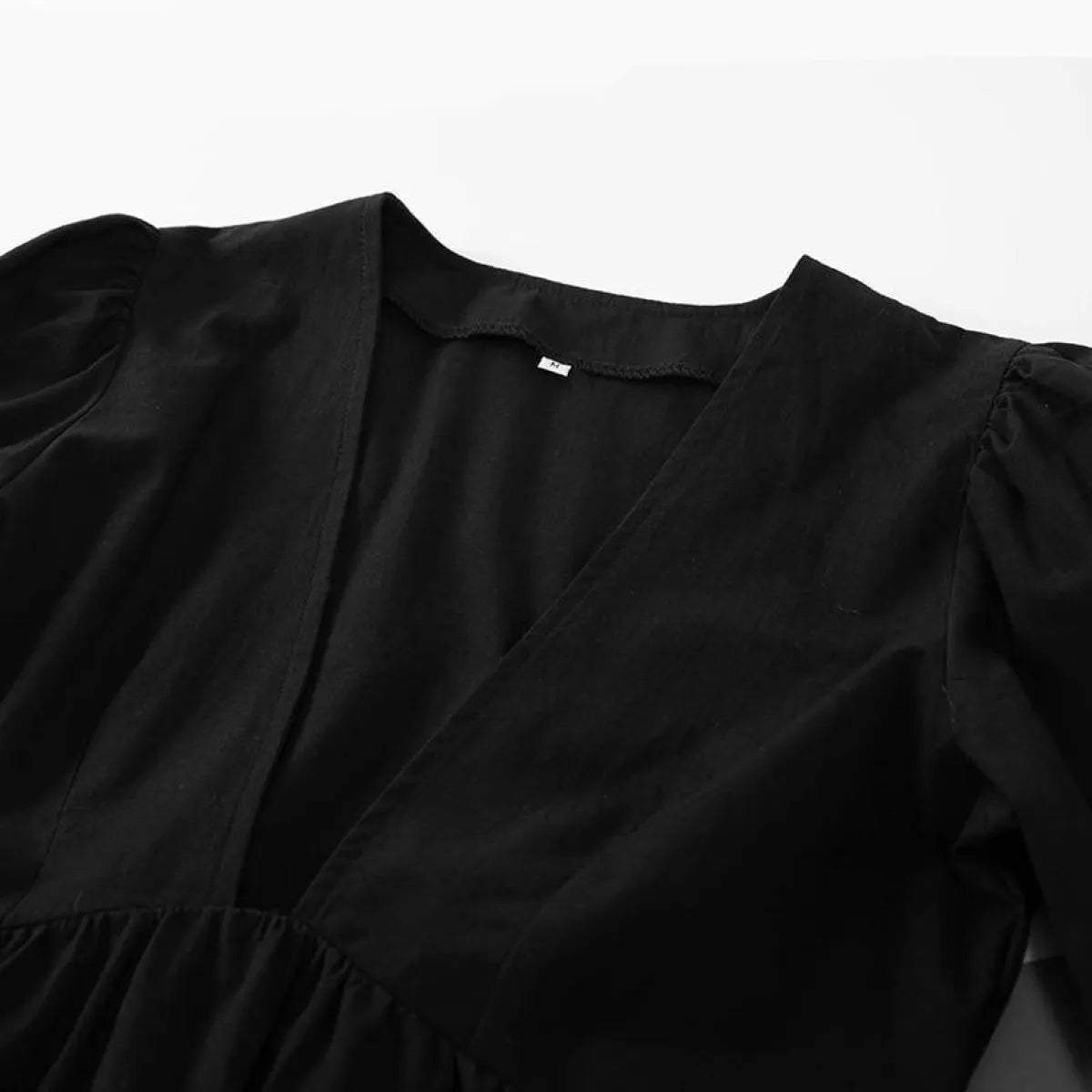 Puff Sleeve Mini Dress - All Dresses - 11