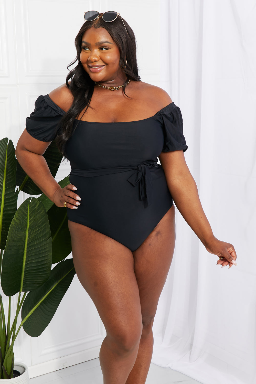 Salty Air Puff Sleeve One-Piece in Black - Women’s Clothing & Accessories - Swimwear - 7 - 2024