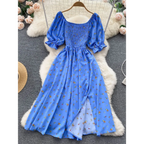 Puff Sleeve Party Dress - All Dresses - 18