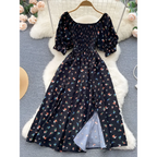 Puff Sleeve Party Dress - All Dresses - 7