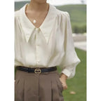 Victorian Chiffon Puff Sleeve Blouse - Women’s Clothing & Accessories - Blouses - 3