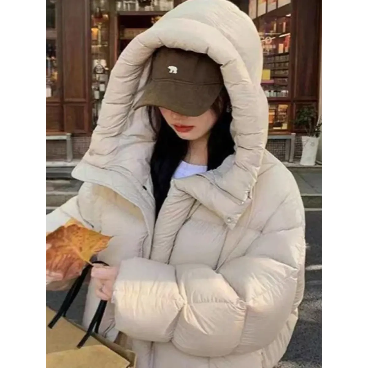 Korean Style Puffer Jacket with Hood - Jackets & Coats - Jacket - 4