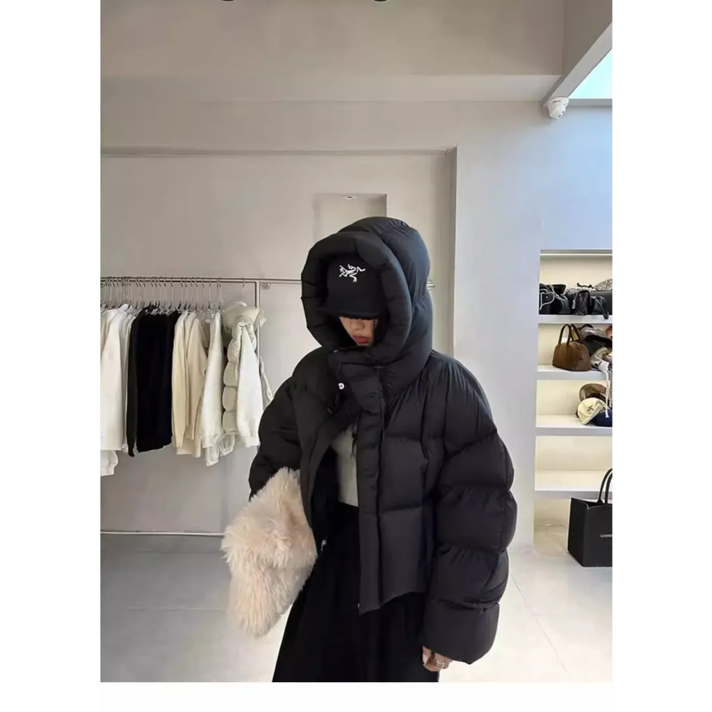 Korean Style Puffer Jacket with Hood - Jackets & Coats - Jacket - 7