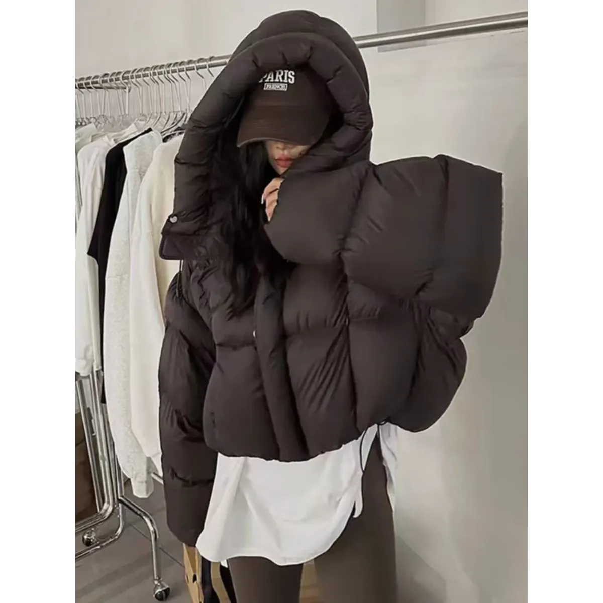 Korean Style Puffer Jacket with Hood - Jackets & Coats - Jacket - 2