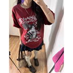 Harajuku Punk Cat Print T-Shirt - T-Shirts - T-Shirts - 4