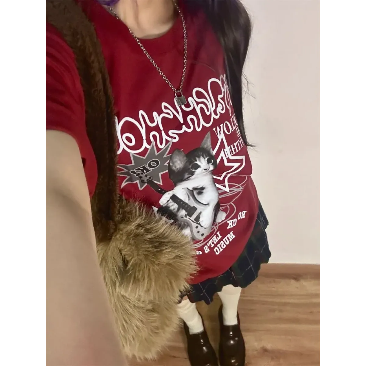 Harajuku Punk Cat Print T-Shirt - T-Shirts - T-Shirts - 5