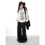 Punk Gothic Lace Off Shoulder T-Shirt - T-Shirts - T-Shirts - 6