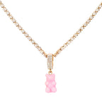 Punk Gummy Bear Crystal Choker - Colorful Metal Multi-layer Necklace - Best Sellers - 17