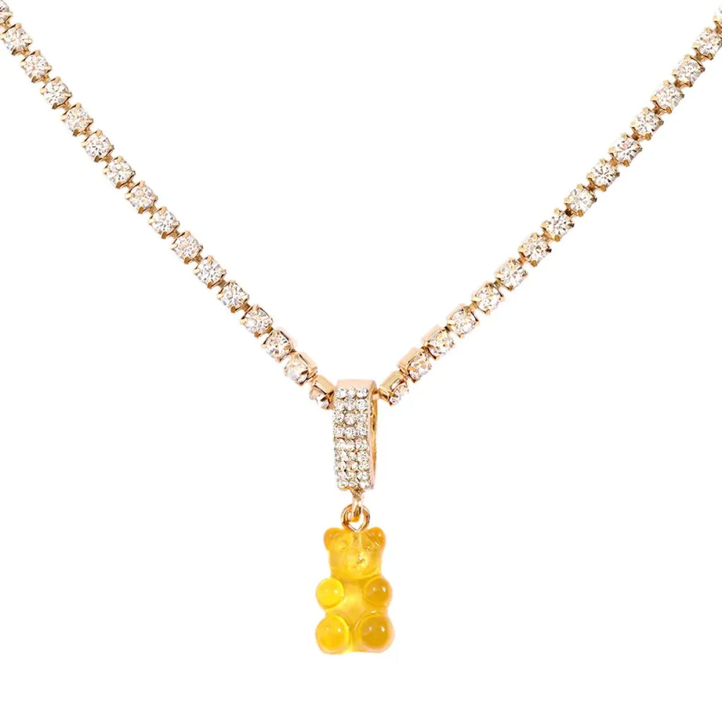 Punk Gummy Bear Crystal Choker - Colorful Metal Multi-layer Necklace - Best Sellers - 11