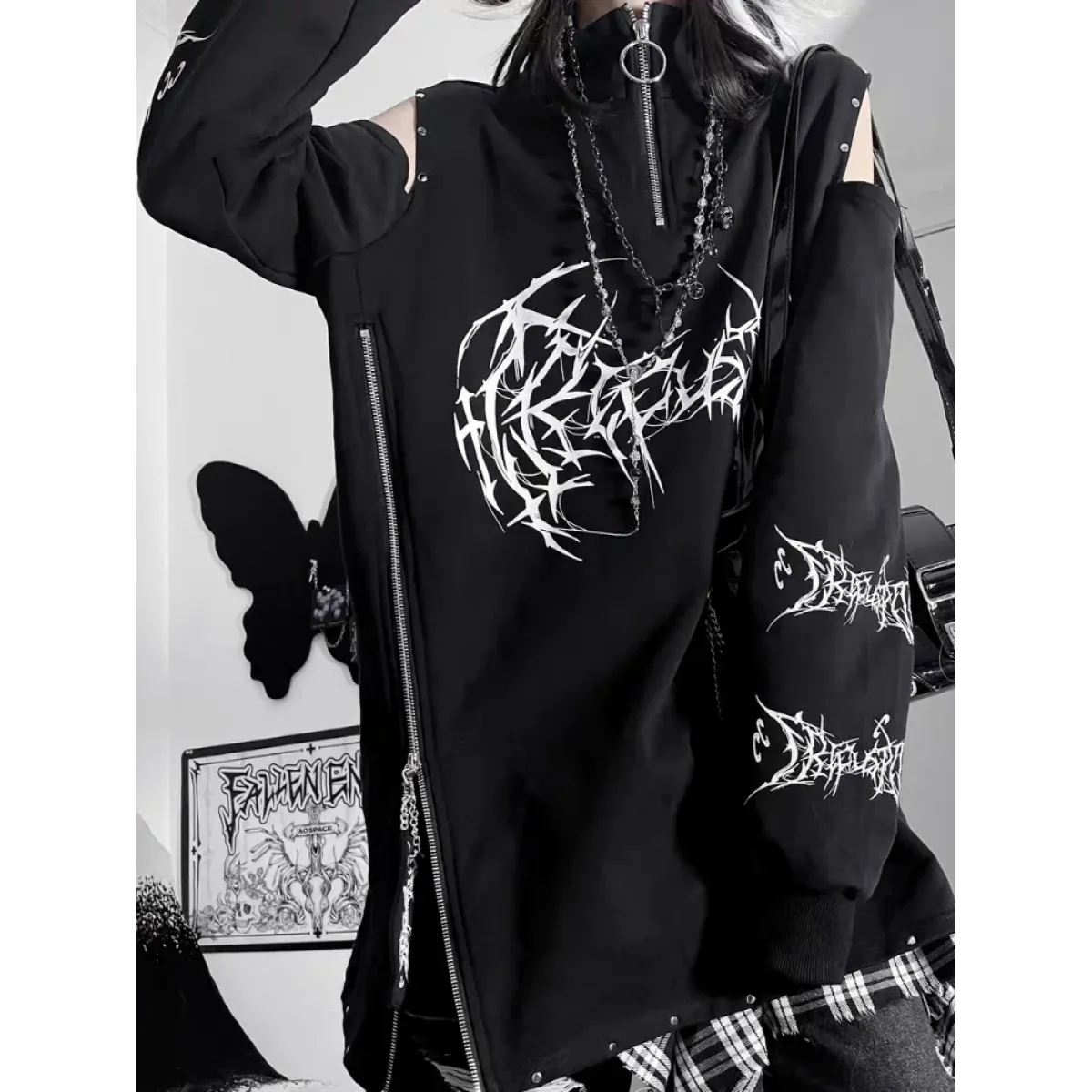 Punk Harajuku Off Shoulder Tee - T-Shirts - T-Shirts - 3