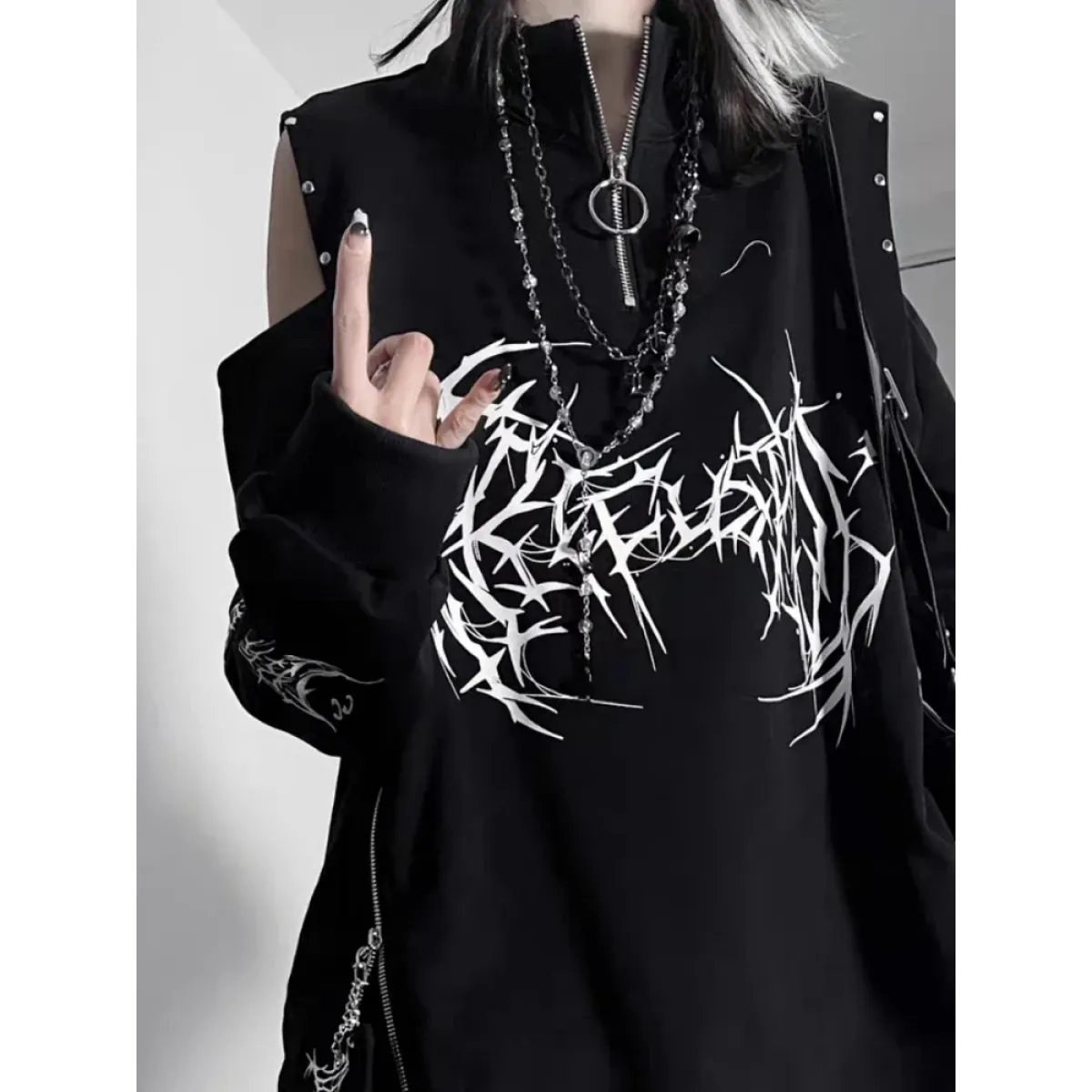 Punk Harajuku Off Shoulder Tee - T-Shirts - T-Shirts - 4