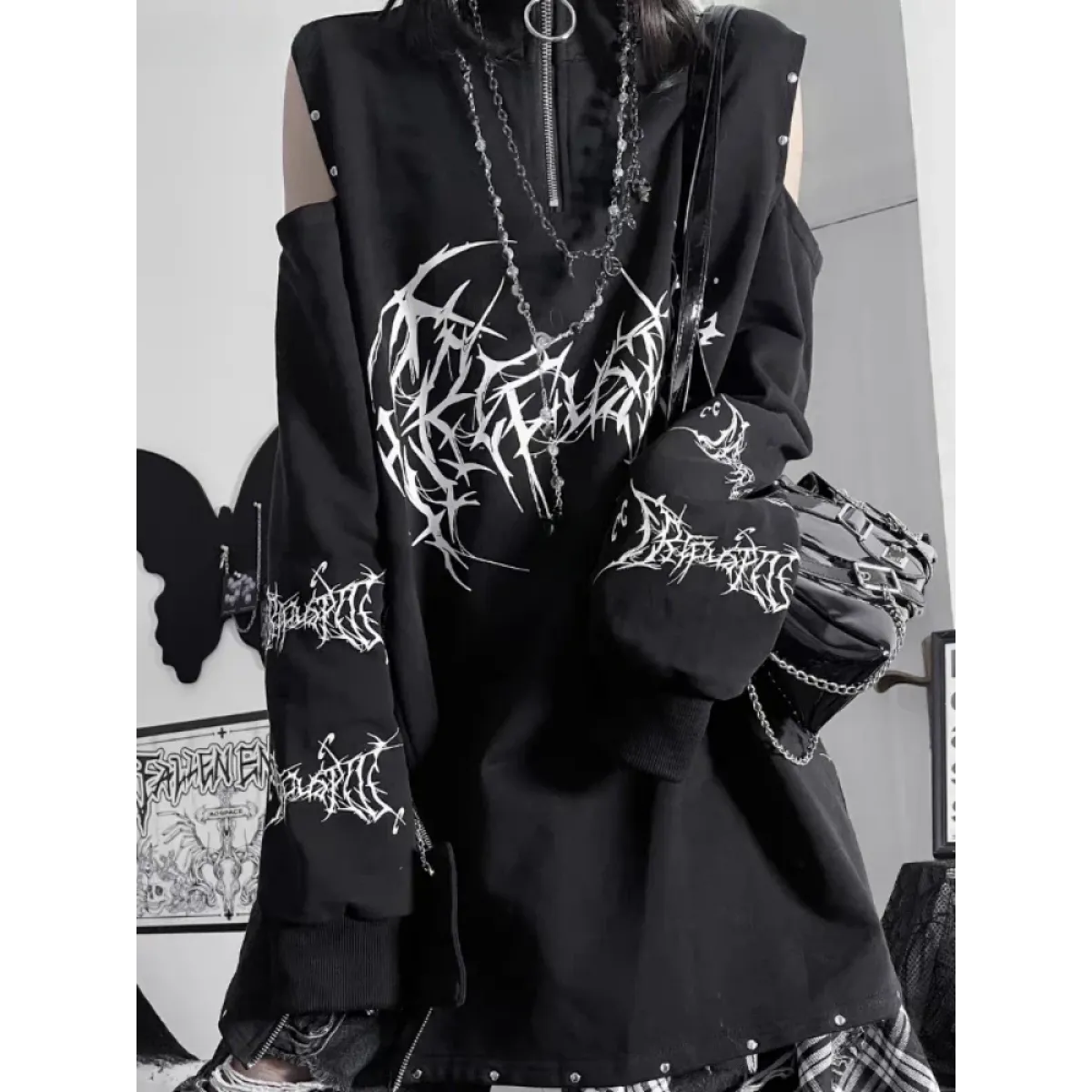 Punk Harajuku Off Shoulder Tee - T-Shirts - T-Shirts - 7