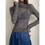 Punk Mesh Long Sleeve Top - Tops & Tees - Tops - 4