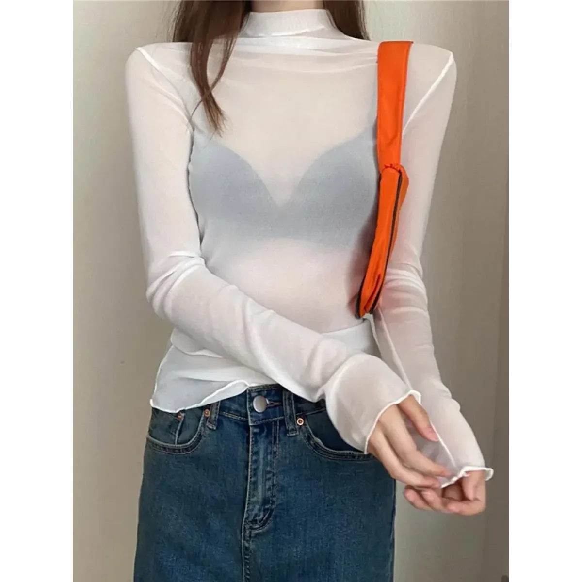 Punk Mesh Long Sleeve Top - Tops & Tees - Tops - 5