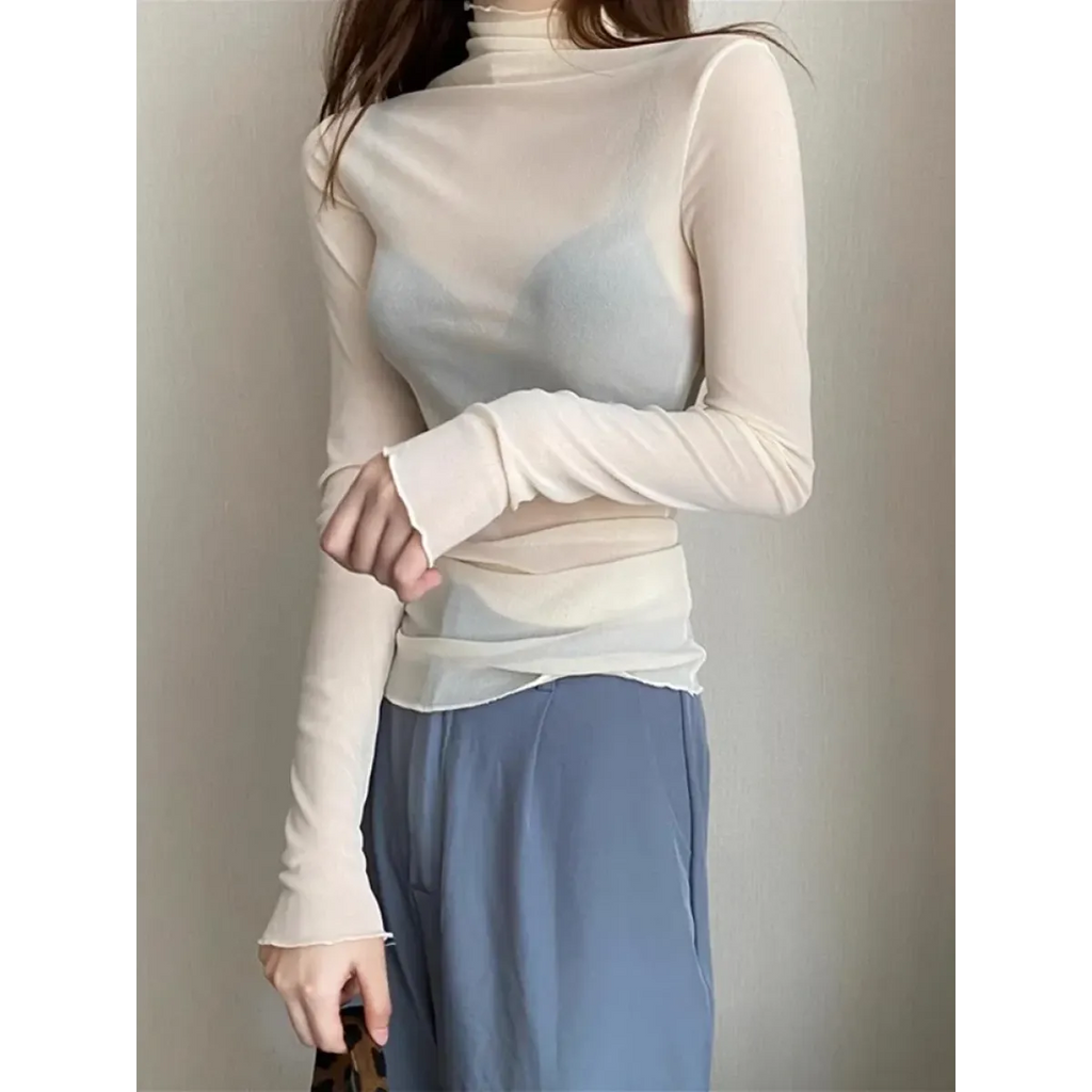 Punk Mesh Long Sleeve Top - Tops & Tees - Tops - 6