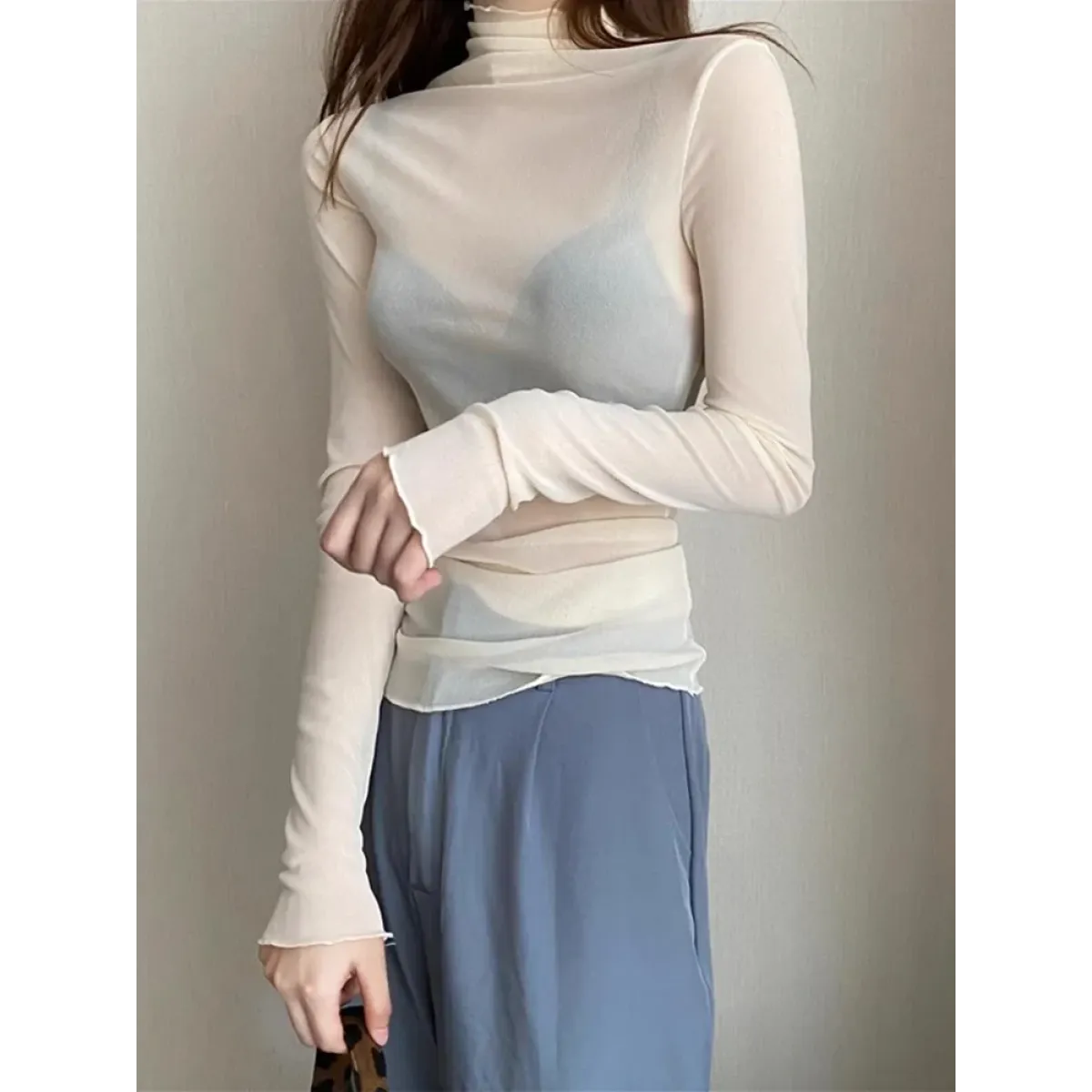 Punk Mesh Long Sleeve Top - Tops & Tees - Tops - 6