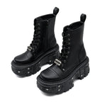 Women’s Punk Platform Ankle Boots - Women’s Clothing & Accessories - Footwear - 2