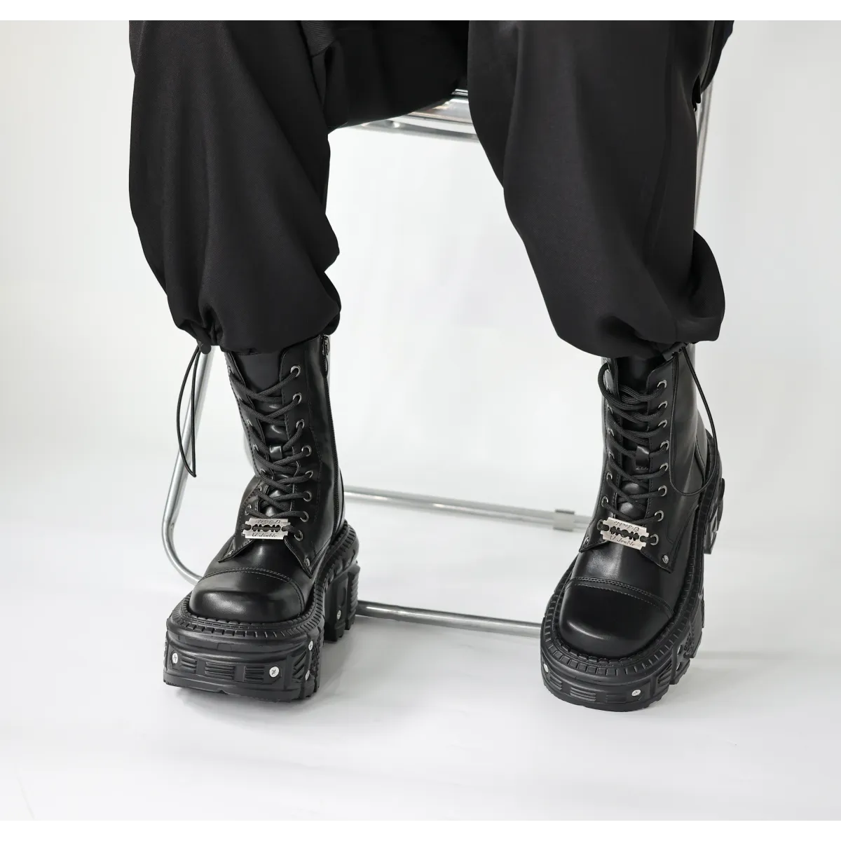 Women’s Punk Platform Ankle Boots - Women’s Clothing & Accessories - Footwear - 4