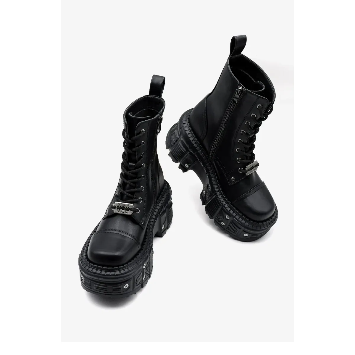 Women’s Punk Platform Ankle Boots - Women’s Clothing & Accessories - Footwear - 7