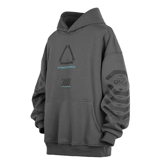 Punk Print Techwear Hoodie - Hoodies & Sweatshirts - Shirts & Tops - 1 - 2024