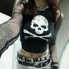 Punk Skull Camisole - Grunge Crop Top - Women’s Clothing & Accessories - 3