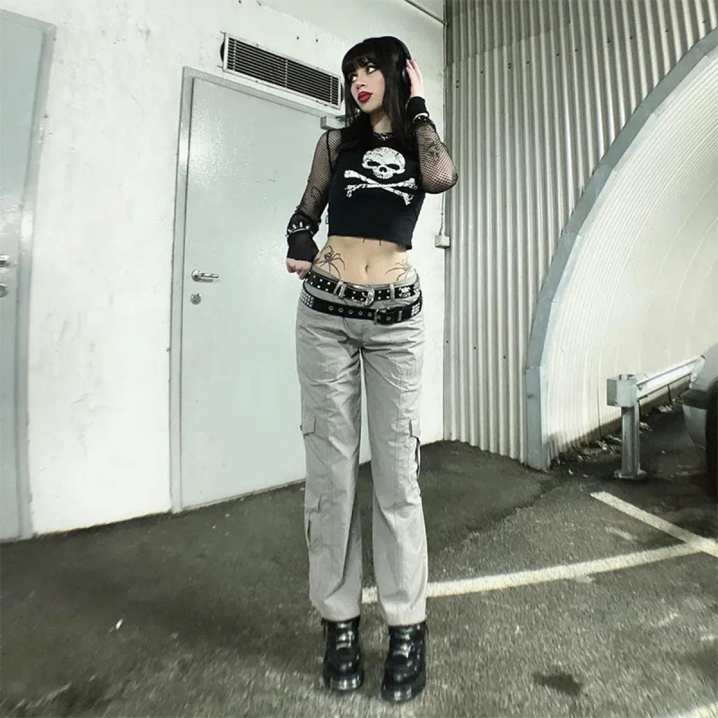 Punk Skull Camisole - Grunge Crop Top - Women’s Clothing & Accessories - 5