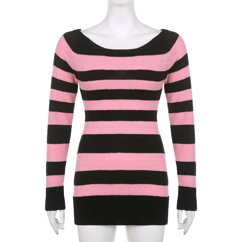 Punk Style Knitted Dress - All Dresses - Shirts & Tops - 3 - 2024