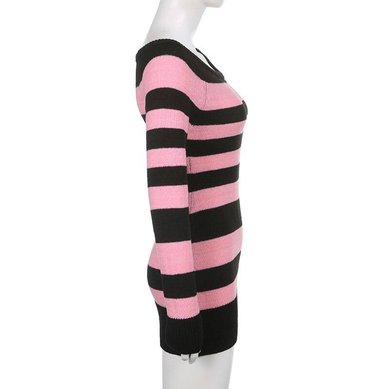 Punk Style Knitted Dress - All Dresses - Shirts & Tops - 5 - 2024