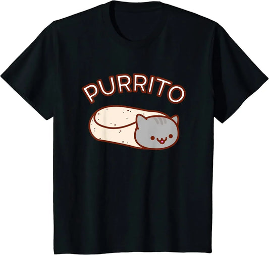 Purrito Kawaii T-Shirt - Black / S / No | CHINA - T-Shirts - Shirts & Tops - 1 - 2024