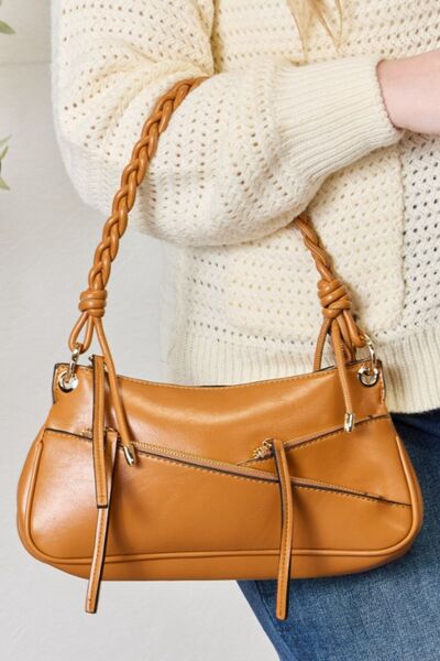 Braided Strap Shoulder Bag - Brown / One Size - Purses - Handbags - 1 - 2024