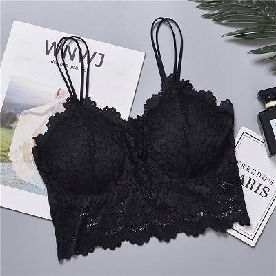 Lace V Neck Bralette - Black / XL - Women’s Clothing & Accessories - Bras - 14 - 2024