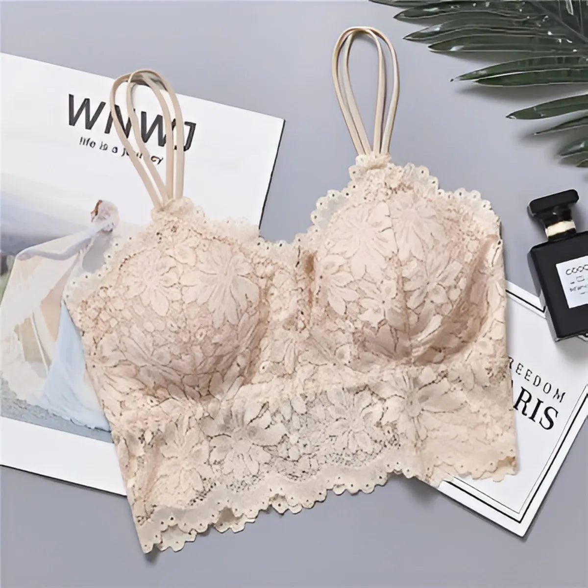 Lace V Neck Bralette - Women’s Clothing & Accessories - 16
