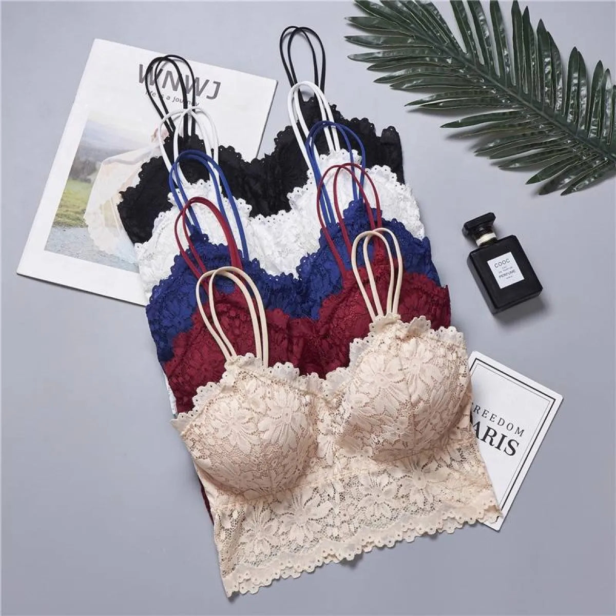 Lace V Neck Bralette - Women’s Clothing & Accessories - 3