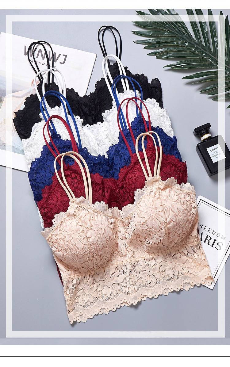 Lace V Neck Bralette - Women’s Clothing & Accessories - Bras - 8 - 2024