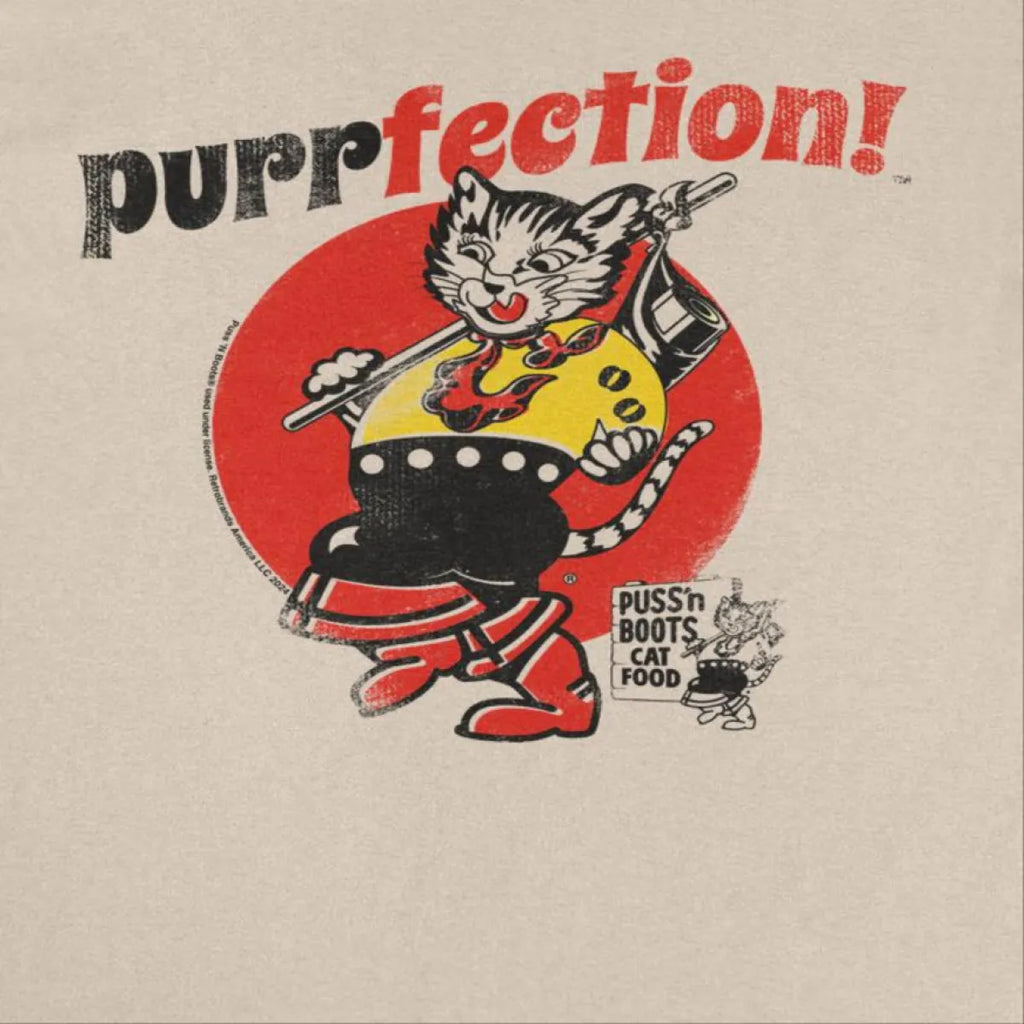Puss n Boots Retro Purrfection Cat Tee - T-Shirts - T-Shirt - 2