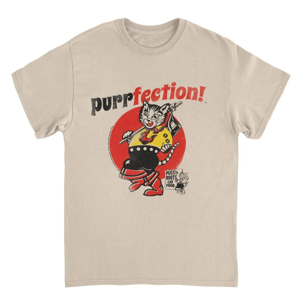 Puss n Boots Retro Purrfection Cat Tee - T-Shirts - T-Shirt - 1